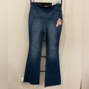 Elegant Dark Blue Flare Jeans